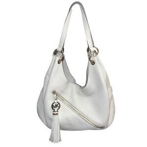 NWOT ▶️ Michael Kors ◀️ Charm Tassel Large Double Strap Shoulder Tote Vanilla